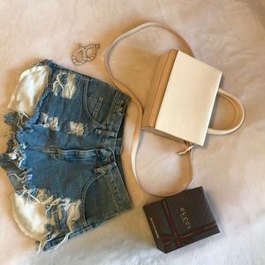 Distressed Wrangler Jean Shorts